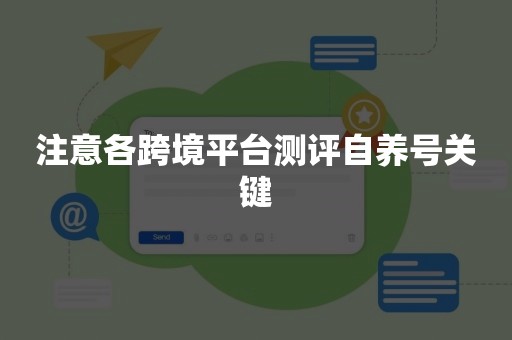 注意各跨境平台测评自养号关键