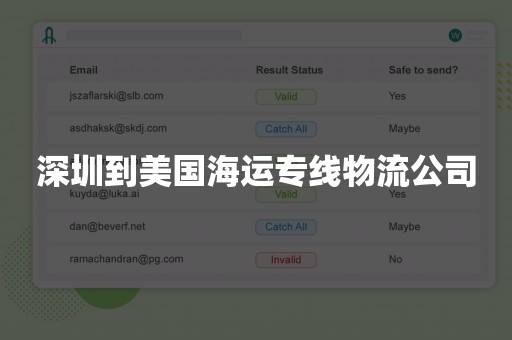 深圳到美国海运专线物流公司
