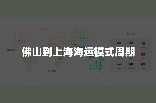 佛山到上海海运模式周期