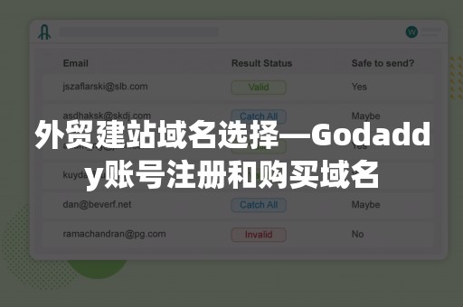 外贸建站域名选择—Godaddy账号注册和购买域名