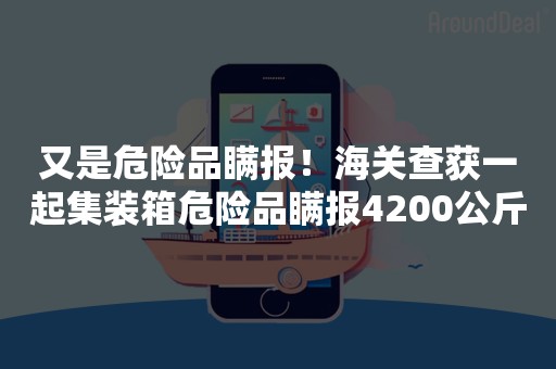 又是危险品瞒报！海关查获一起集装箱危险品瞒报4200公斤