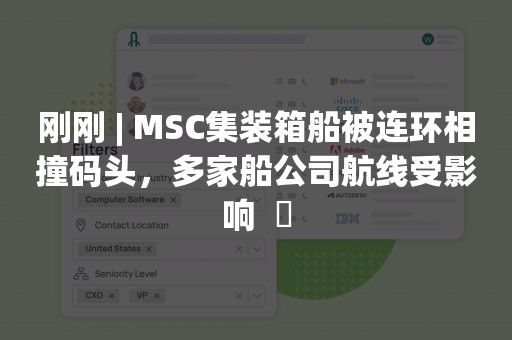 刚刚 | MSC集装箱船被连环相撞码头，多家船公司航线受影响  ​