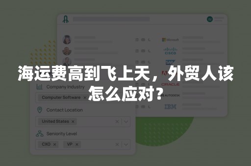 海运费高到飞上天，外贸人该怎么应对？