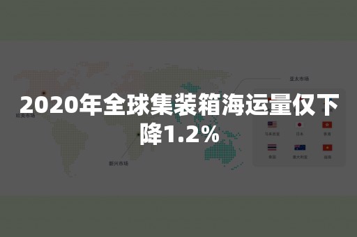 2020年全球集装箱海运量仅下降1.2%