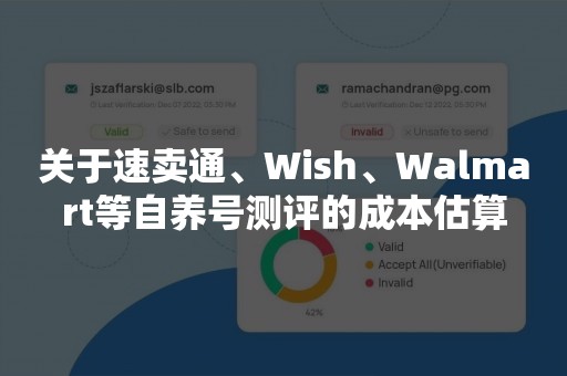 关于速卖通、Wish、Walmart等自养号测评的成本估算