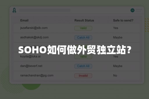 SOHO如何做外贸独立站？