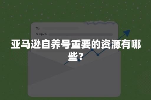 亚马逊自养号重要的资源有哪些？