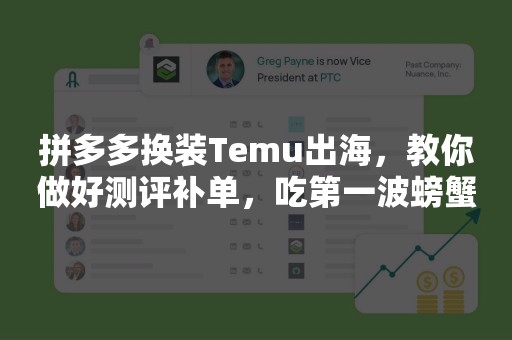 拼多多换装Temu出海，教你做好测评补单，吃第一波螃蟹