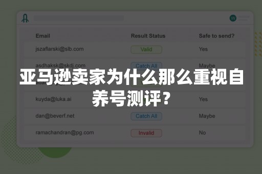 亚马逊卖家为什么那么重视自养号测评？