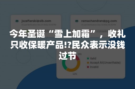 今年圣诞“雪上加霜”，收礼只收保暖产品!?民众表示没钱过节