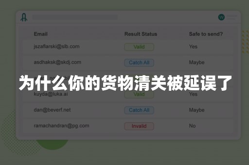 为什么你的货物清关被延误了