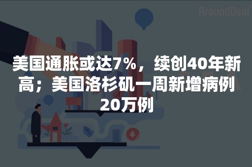 美国通胀或达7%，续创40年新高；美国洛杉矶一周新增病例20万例