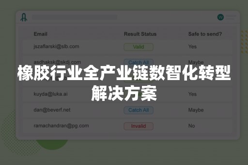 橡胶行业全产业链数智化转型解决方案