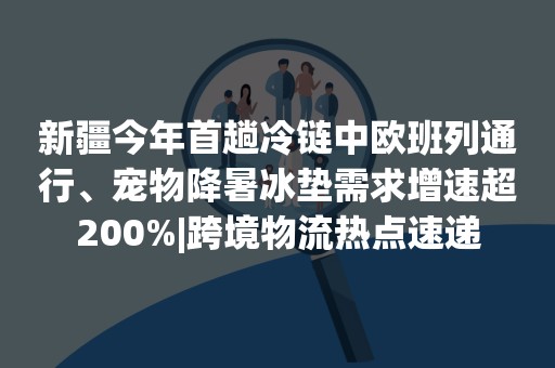 新疆今年首趟冷链中欧班列通行、宠物降暑冰垫需求增速超200%|跨境物流热点速递