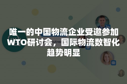 唯一的中国物流企业受邀参加WTO研讨会，国际物流数智化趋势明显