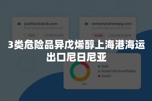 3类危险品异戊烯醇上海港海运出口尼日尼亚