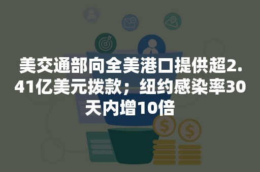 美交通部向全美港口提供超2.41亿美元拨款；纽约感染率30天内增10倍