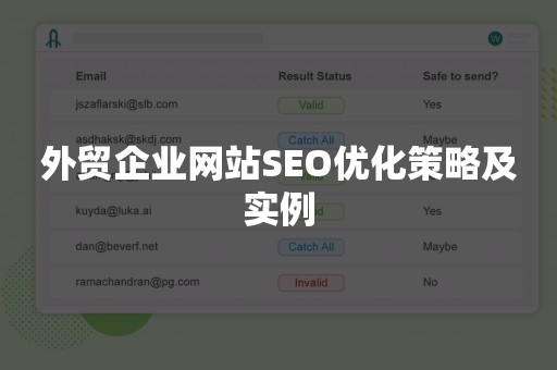 外贸企业网站SEO优化策略及实例