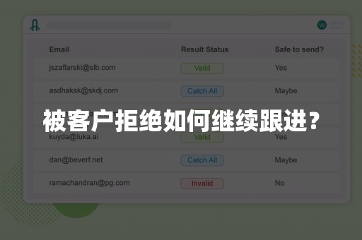 被客户拒绝如何继续跟进？