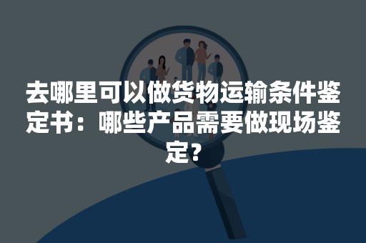 去哪里可以做货物运输条件鉴定书：哪些产品需要做现场鉴定？