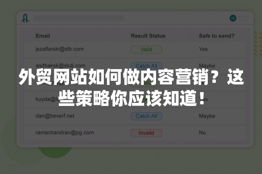 外贸网站如何做内容营销？这些策略你应该知道！
