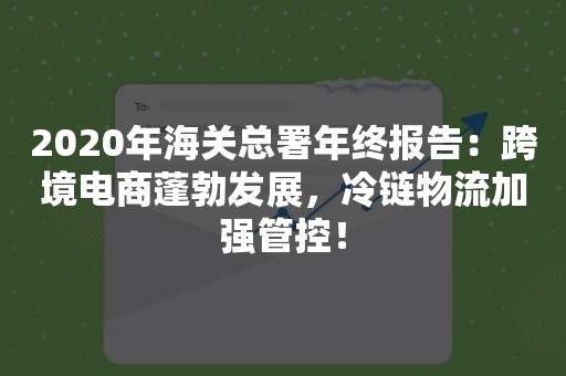2020年海关总署年终报告：跨境电商蓬勃发展，冷链物流加强管控！
