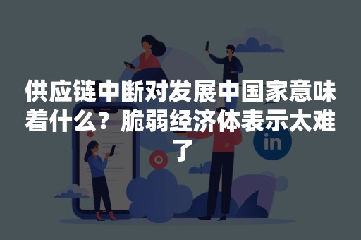 供应链中断对发展中国家意味着什么？脆弱经济体表示太难了