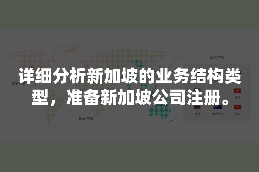 详细分析新加坡的业务结构类型，准备新加坡公司注册。