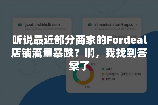 听说最近部分商家的Fordeal店铺流量暴跌？啊，我找到答案了