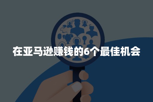 在亚马逊赚钱的6个最佳机会