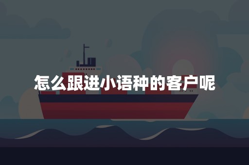 怎么跟进小语种的客户呢