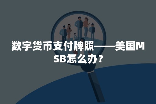 数字货币支付牌照——美国MSB怎么办？