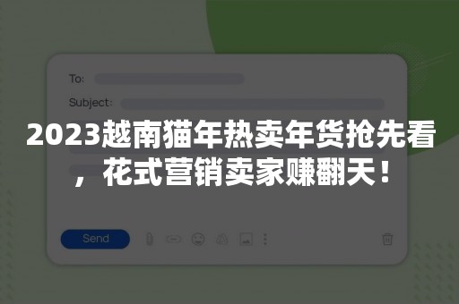 2023越南猫年热卖年货抢先看，花式营销卖家赚翻天！