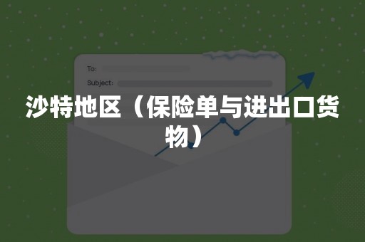 沙特地区（保险单与进出口货物）