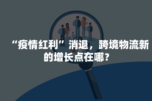 “疫情红利”消退，跨境物流新的增长点在哪？