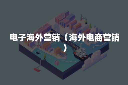 电子海外营销（海外电商营销）