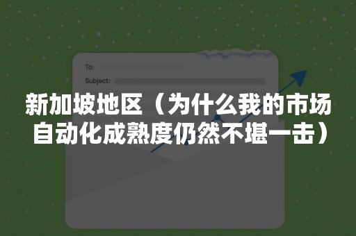 新加坡地区（为什么我的市场自动化成熟度仍然不堪一击）