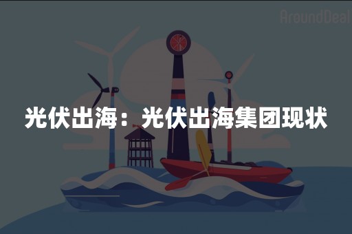 光伏出海：光伏出海集团现状
