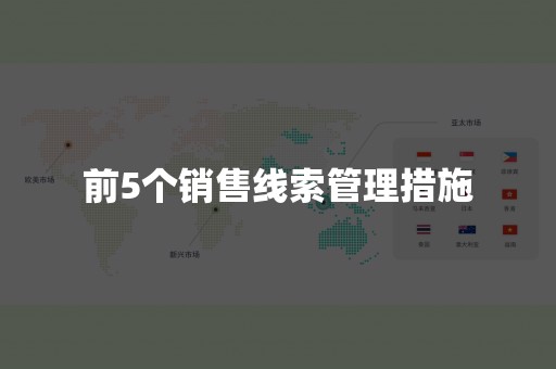 前5个销售线索管理措施