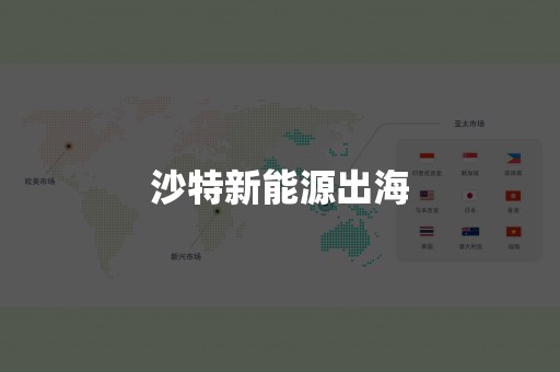 沙特新能源出海