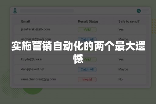 实施营销自动化的两个最大遗憾