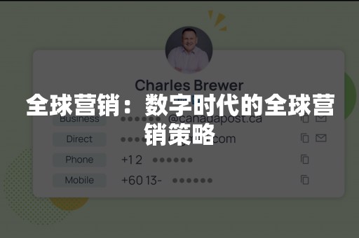 全球营销：数字时代的全球营销策略
