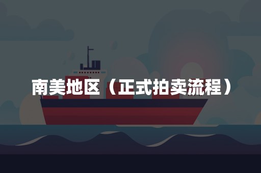 南美地区（正式拍卖流程）