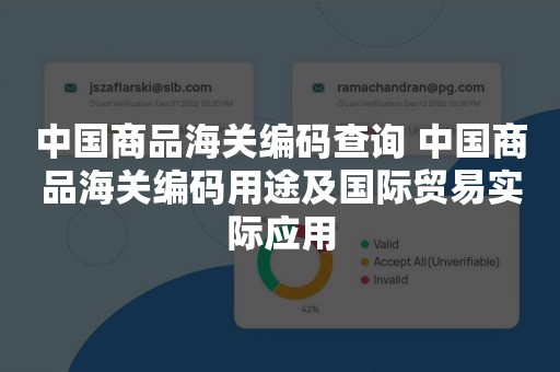 中国商品海关编码查询 中国商品海关编码用途及国际贸易实际应用