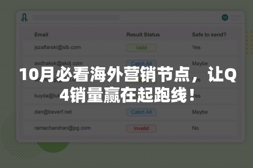 10月必看海外营销节点，让Q4销量赢在起跑线！
