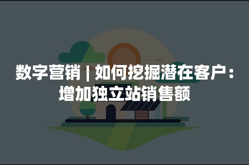 数字营销 | 如何挖掘潜在客户：增加独立站销售额