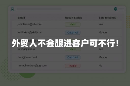 外贸人不会跟进客户可不行！
