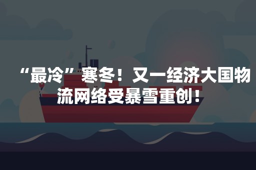 “最冷”寒冬！又一经济大国物流网络受暴雪重创！