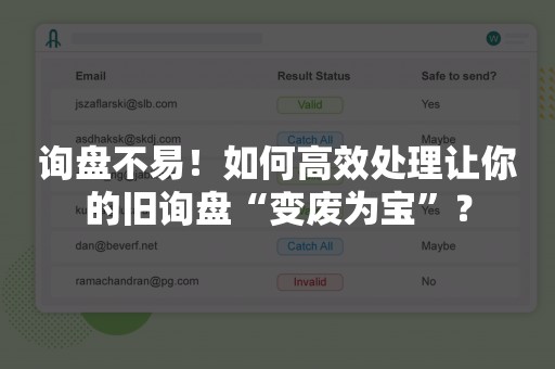 询盘不易！如何高效处理让你的旧询盘“变废为宝”？