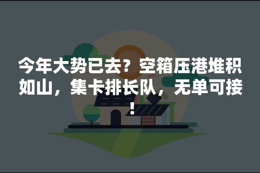今年大势已去？空箱压港堆积如山，集卡排长队，无单可接！